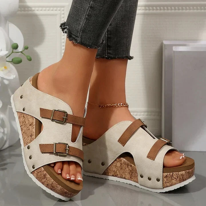 LARA | SUPPORTIVE WEDGE-HEELED SANDALS