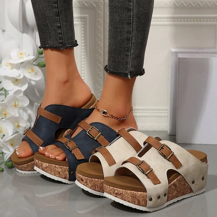 LARA | SUPPORTIVE WEDGE-HEELED SANDALS