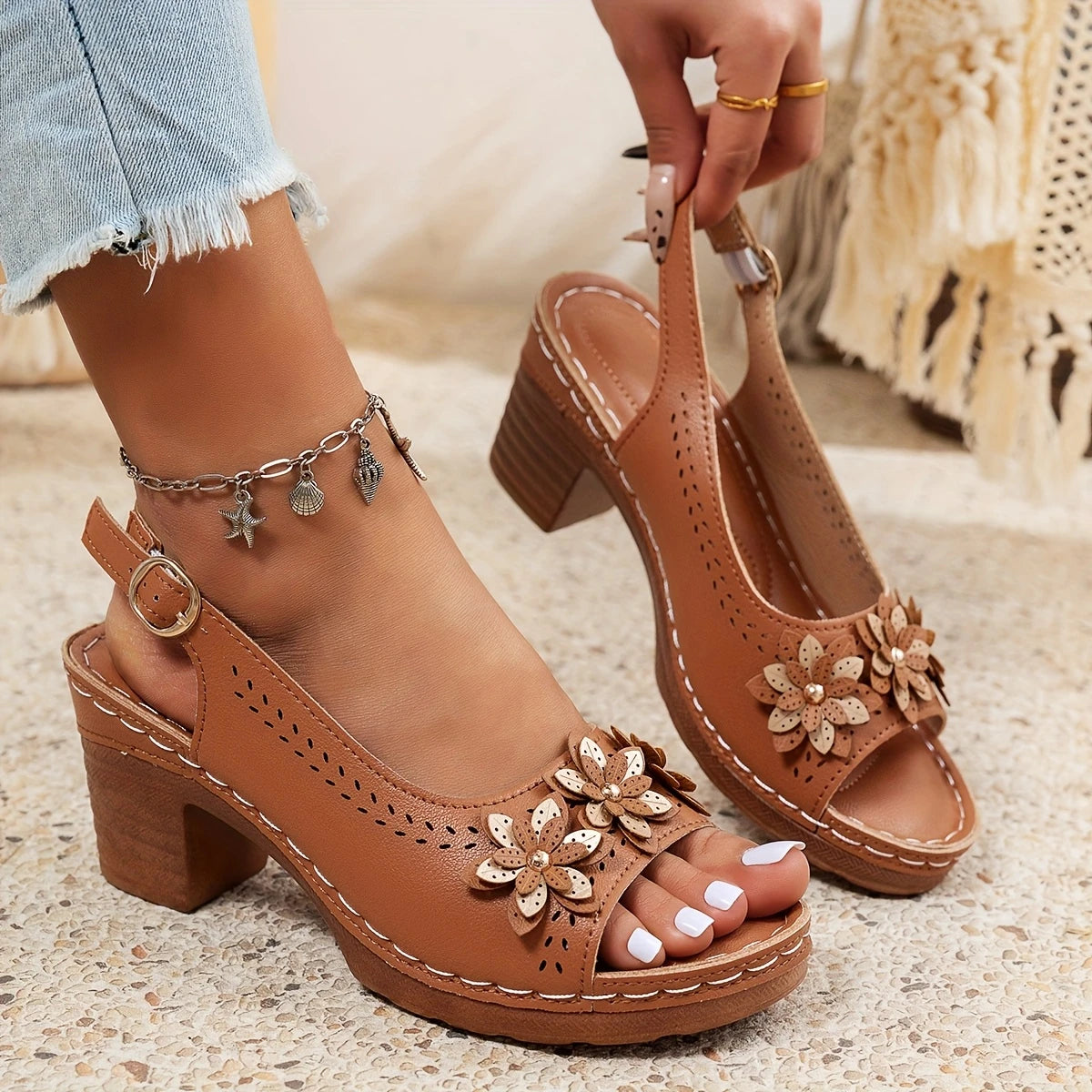 DIANA | STYLISH THICK HEELS SANDALS