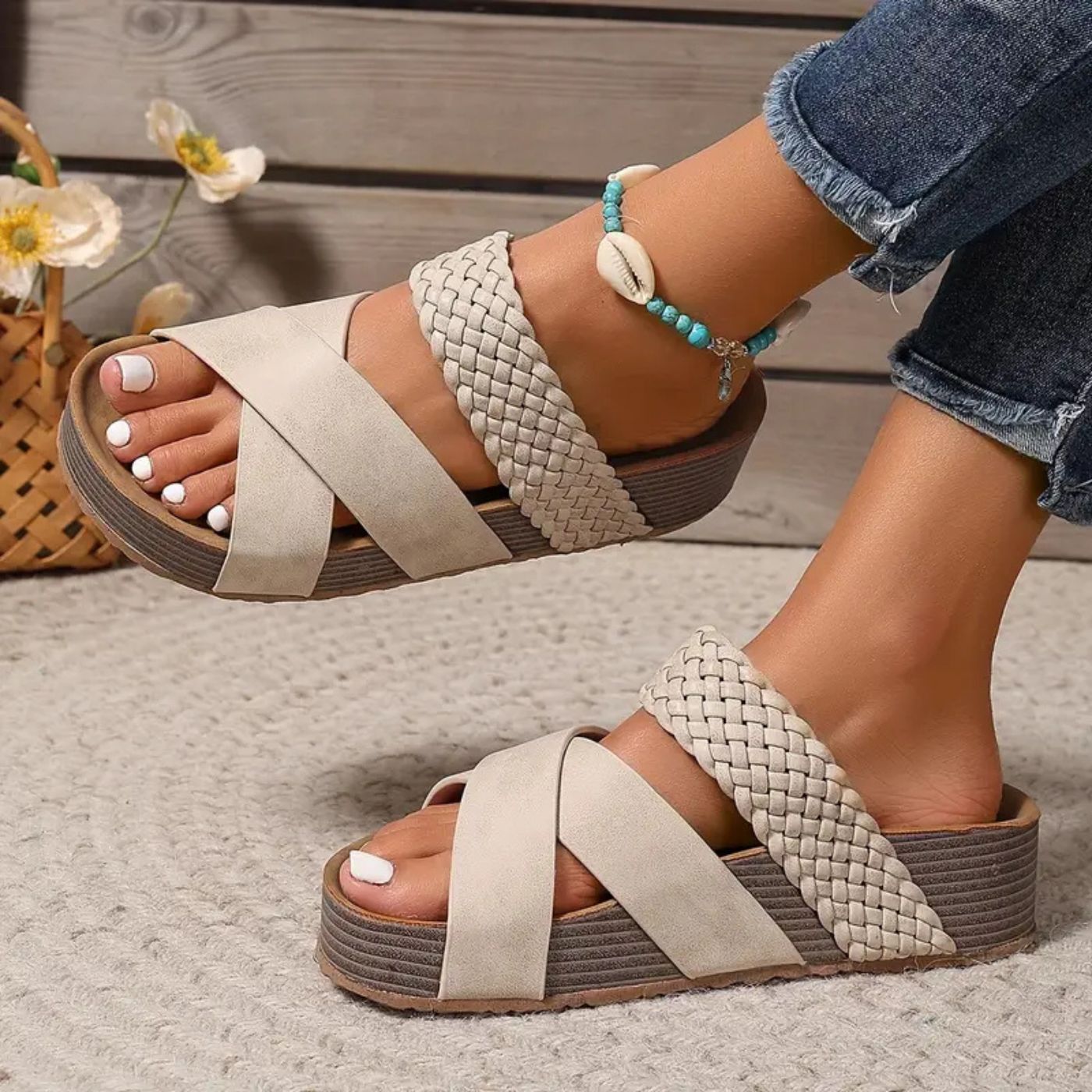 Abigail – Supportive Leather Strap Summer Sandals