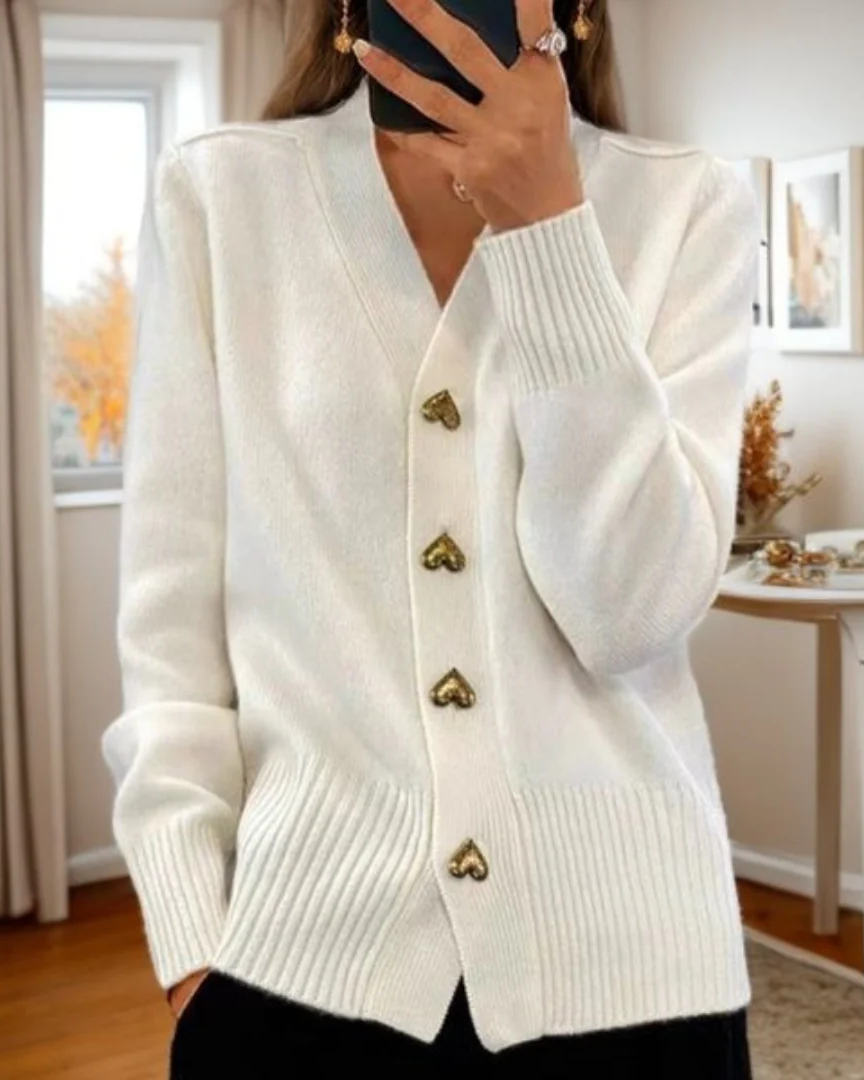 Elaine | Elegant Button Cardigan