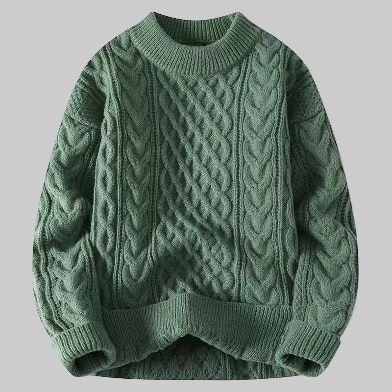 VIOLETA™ - Cozy Long Sleeve Round Neck Textured Sweater