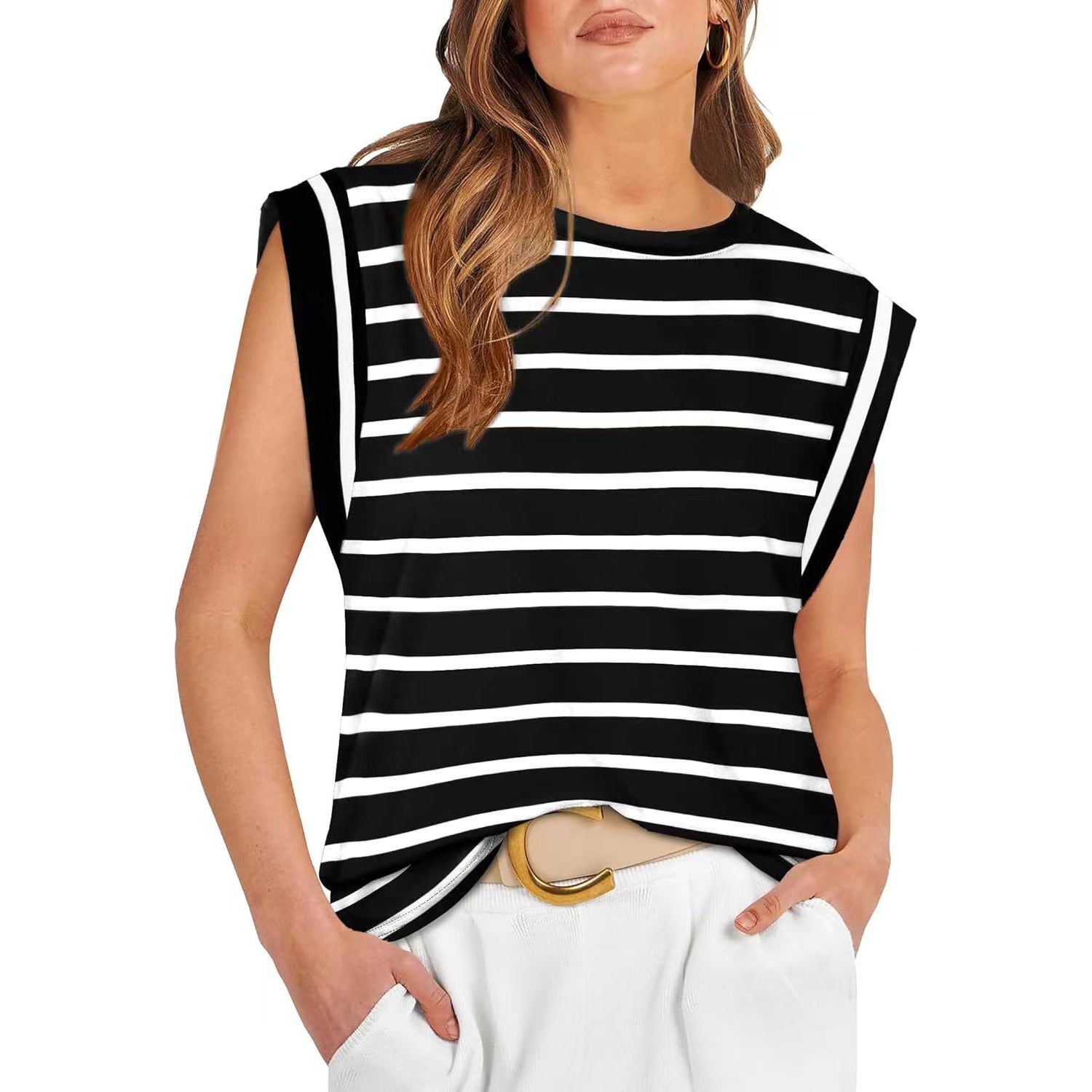 SAMPAGUITA™ –  Comfy Loose Fit Crew Neck Summer Top