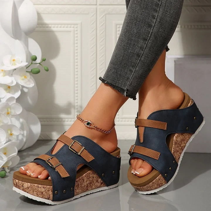 LARA | SUPPORTIVE WEDGE-HEELED SANDALS