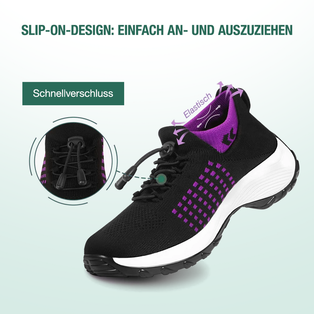 Ambulo Orthopedic Shoes Knit Fabric - Purple Black