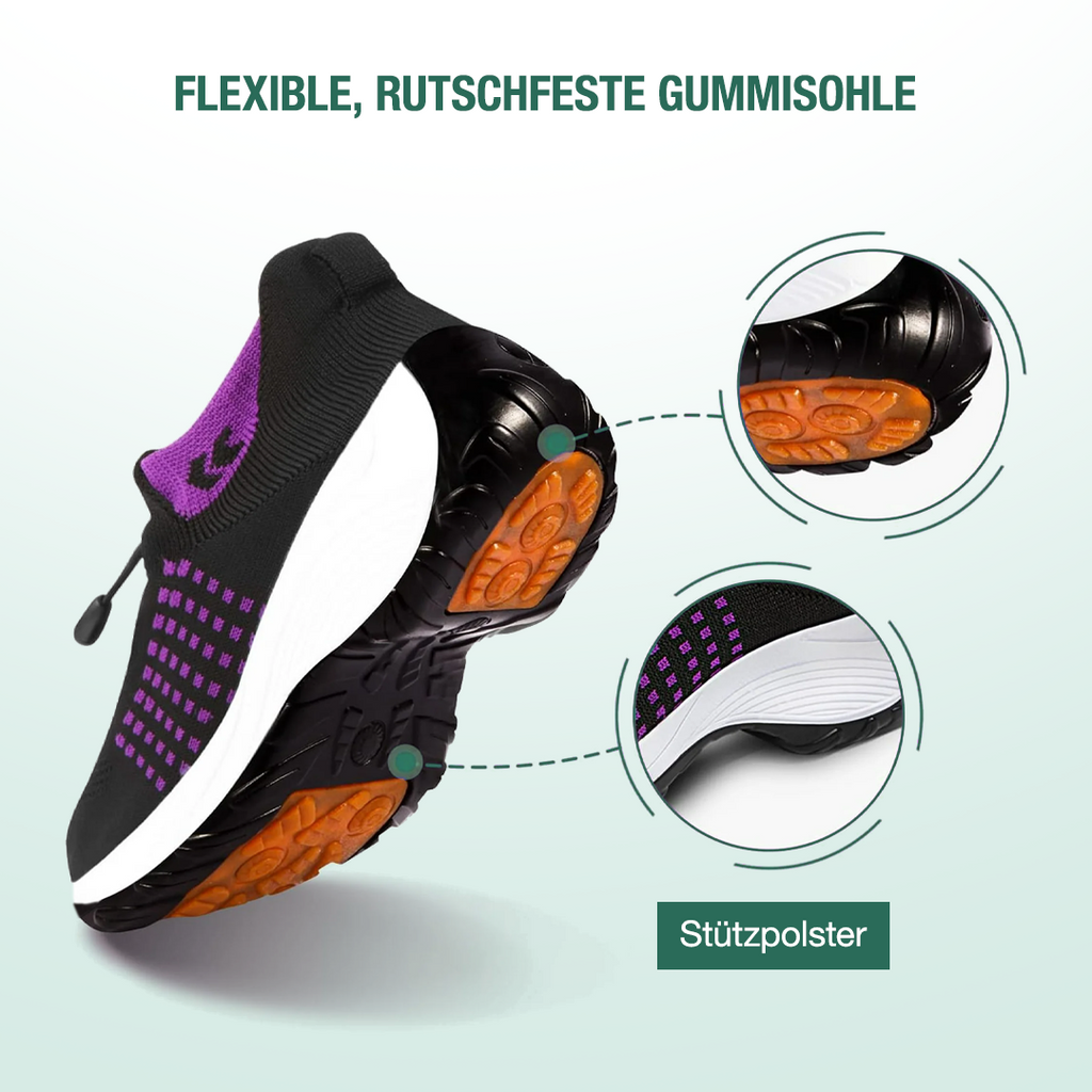 Ambulo Orthopedic Shoes Knit Fabric - Purple Black