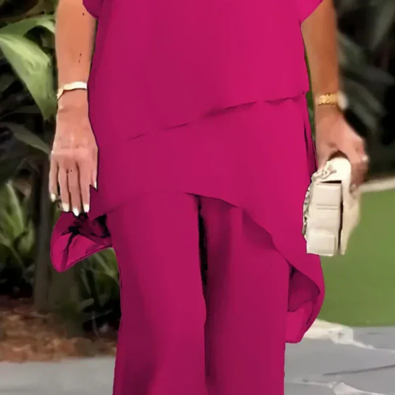 Margaret™ | Suit with draped palazzo pants